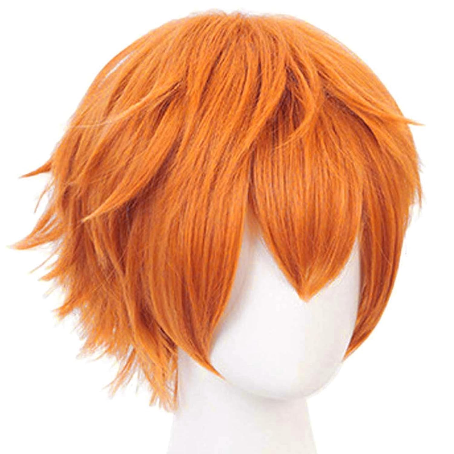 Anime Cosplay Orange Hair - شعر مستعار برتقالي قصير للرجال برتقالي