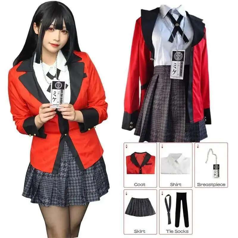 Anime Cosplay Kakegurui - أزياء أنيمي Kakegurui Jabami Yumeko التأثيرية