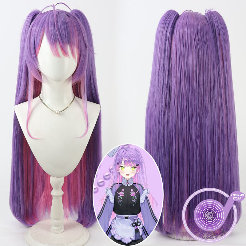 Anime Cosplay Long Hair - Tokoyami Towa شعر مستعار تأثيري Vtuber
