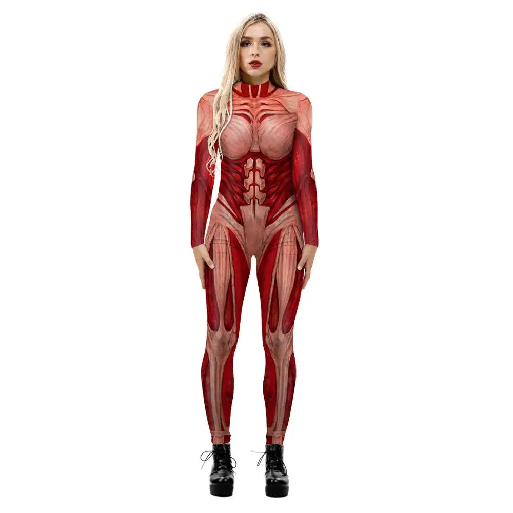 Anime Cosplay Bodysuit - زي نسائي لهالوين مستوحى من هجوم