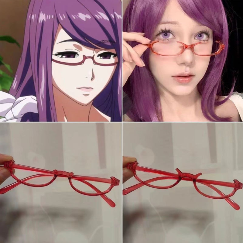 Anime Cosplay Glasses - نظارات حمراء لشخصية كاميشيرو ريز من