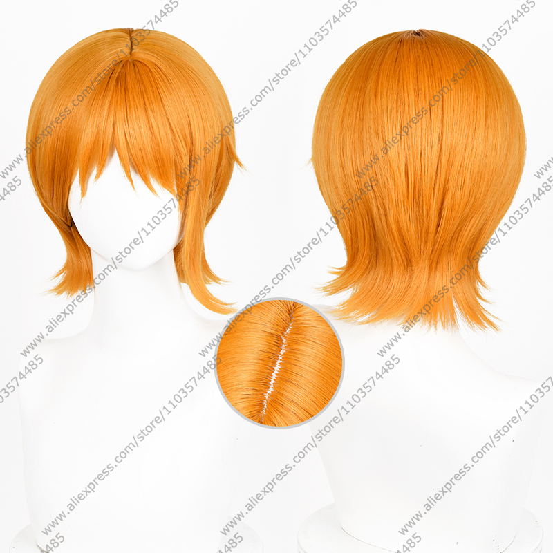 Anime Cosplay Orange Hair - أنيمي نامي تأثيري الباروكات 30 سنتيمتر