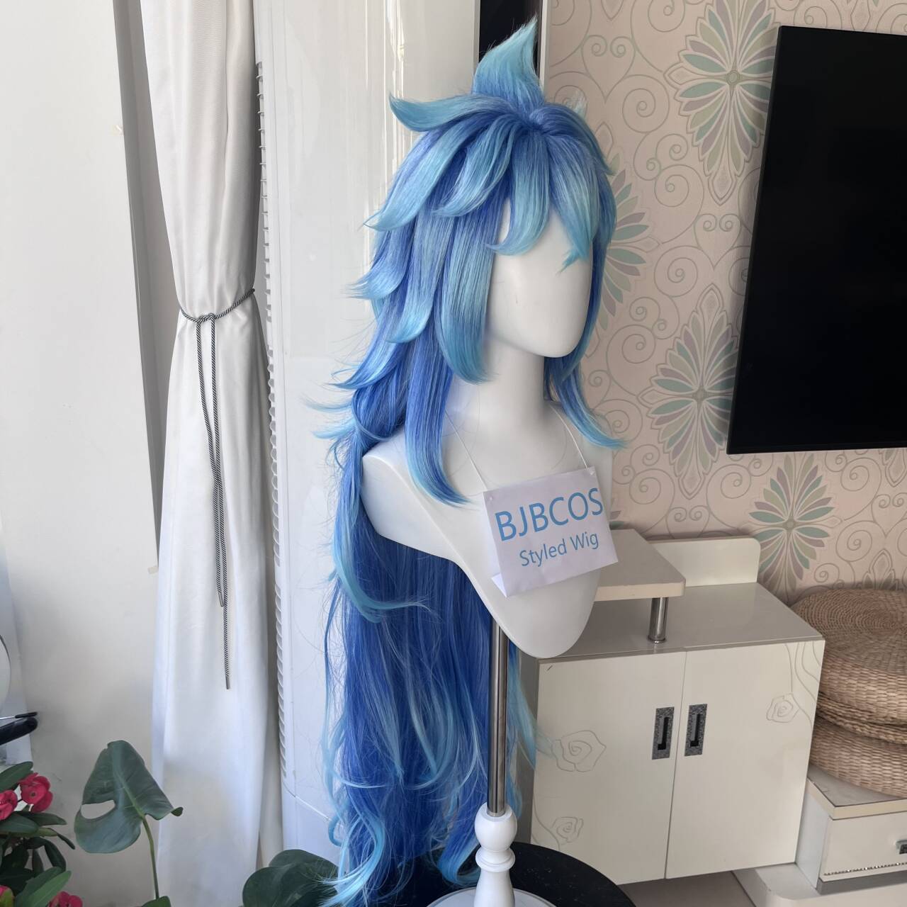 شعر مستعار أنيق بطول 110 سم، ش - مراجعة Anime Cosplay Long Hair وسعره
