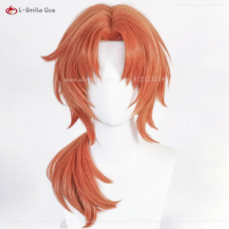 شعر مستعار طويل برتقالي داكن م - مراجعة Anime Cosplay Orange Hair وسعره