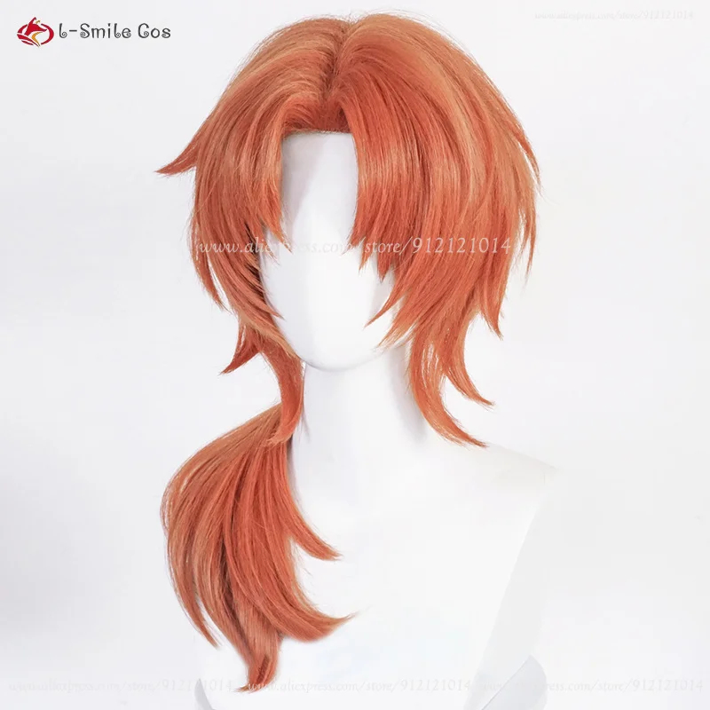 شعر مستعار طويل برتقالي داكن م - مراجعة Anime Cosplay Orange Hair وسعره