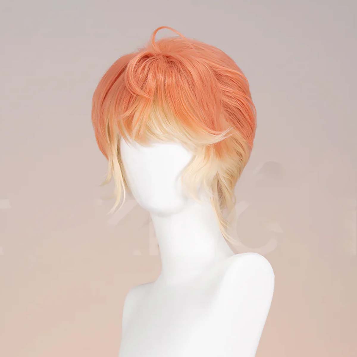 شعر مستعار قصير برتقالي أصفر ل - مراجعة Anime Cosplay Orange Hair وسعره