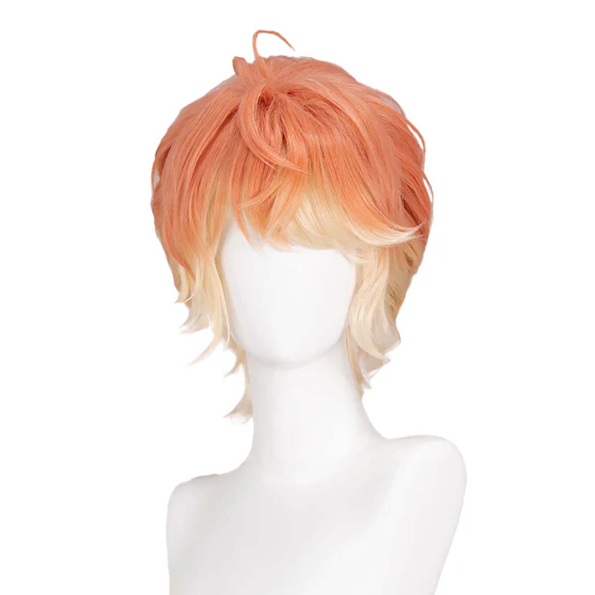 شعر مستعار قصير برتقالي أصفر ل - مراجعة Anime Cosplay Orange Hair وسعره