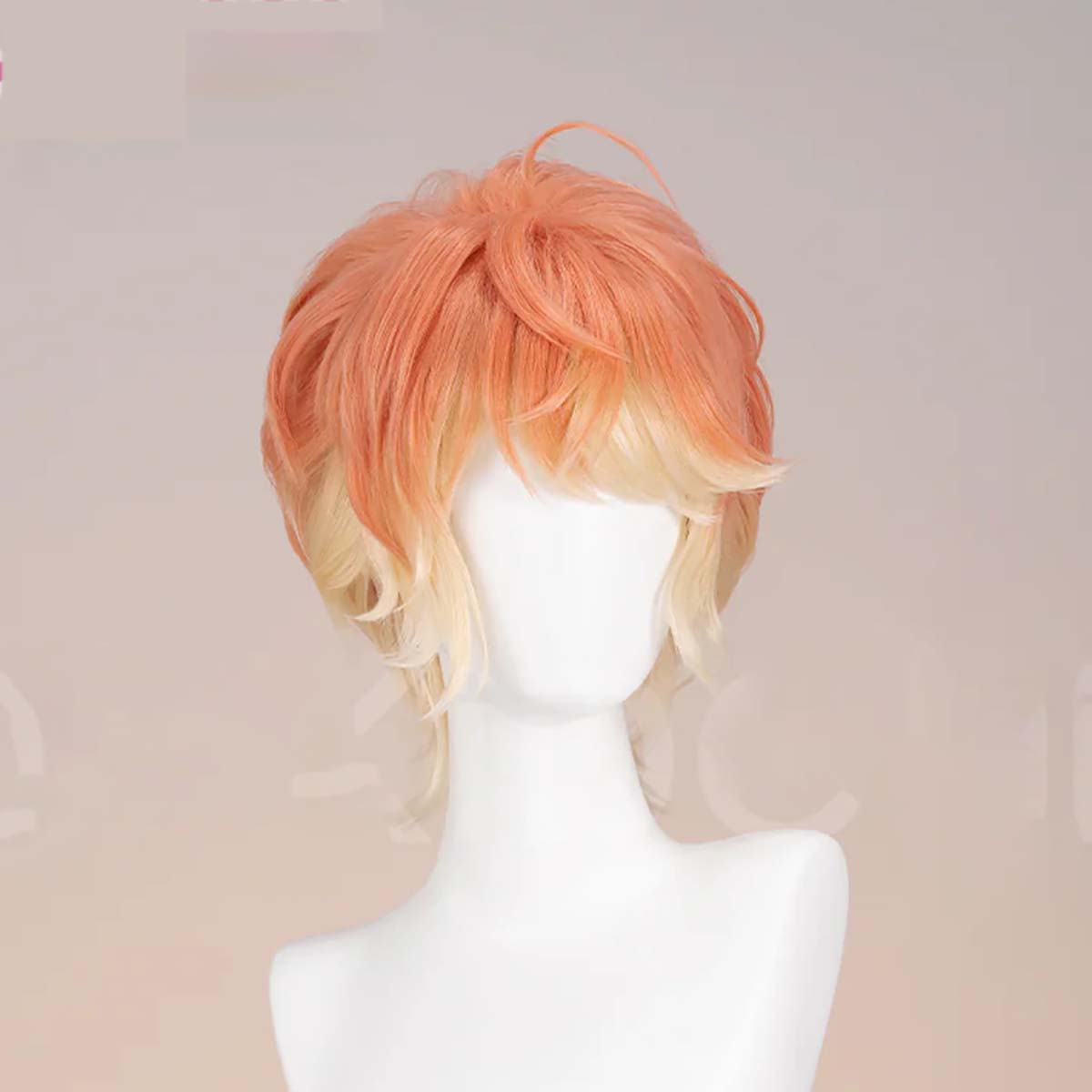 شعر مستعار قصير برتقالي أصفر ل - مراجعة Anime Cosplay Orange Hair وسعره