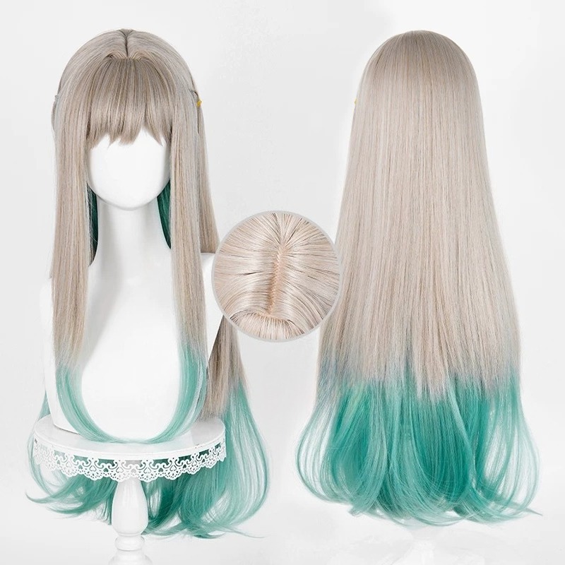شعر مستعار طويل بتدرج لوني رما - مراجعة Anime Cosplay Long Hair وسعره