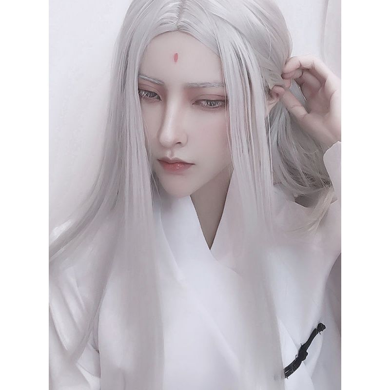 شعر مستعار طويل مستقيم للرجال  - مراجعة Anime Cosplay Long Hair وسعره