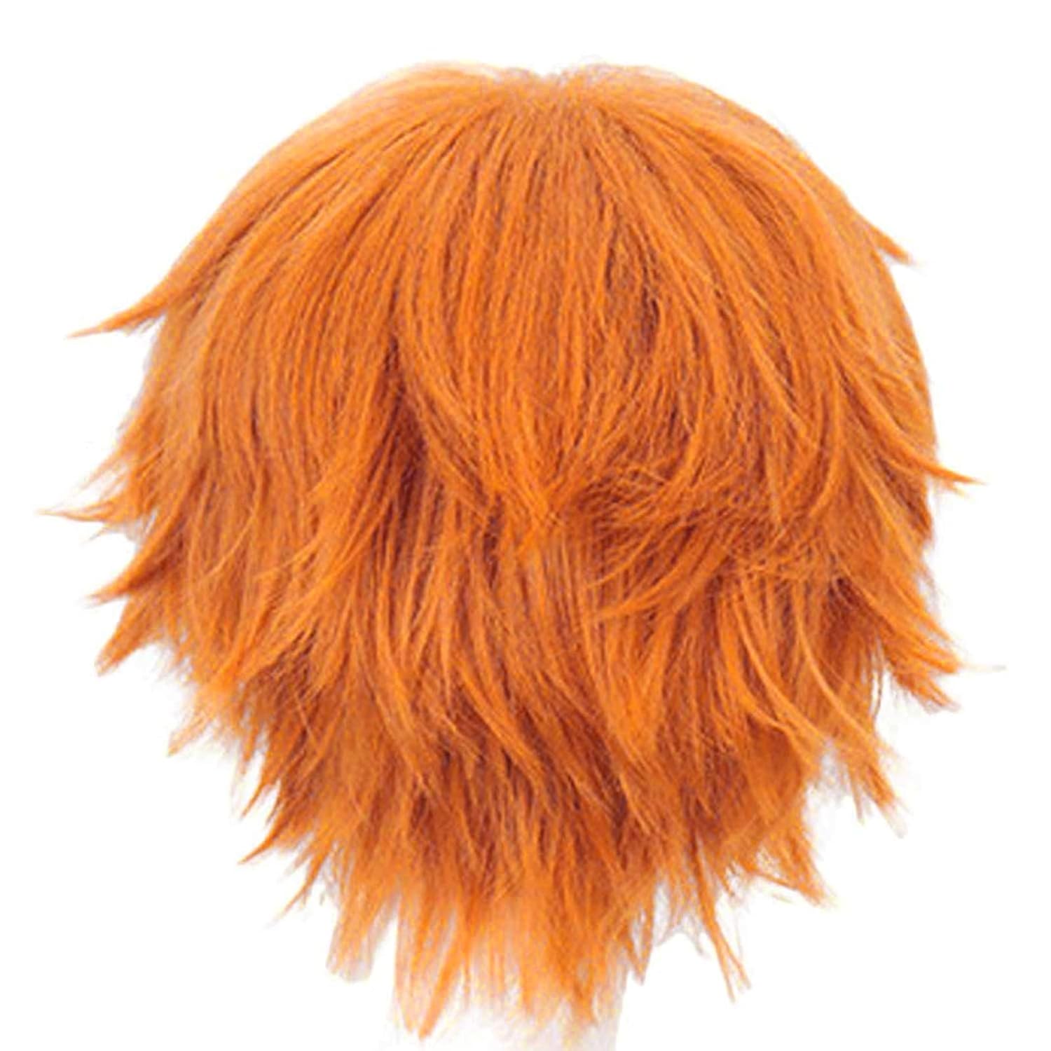 شعر مستعار برتقالي قصير للرجال - مراجعة Anime Cosplay Orange Hair وسعره