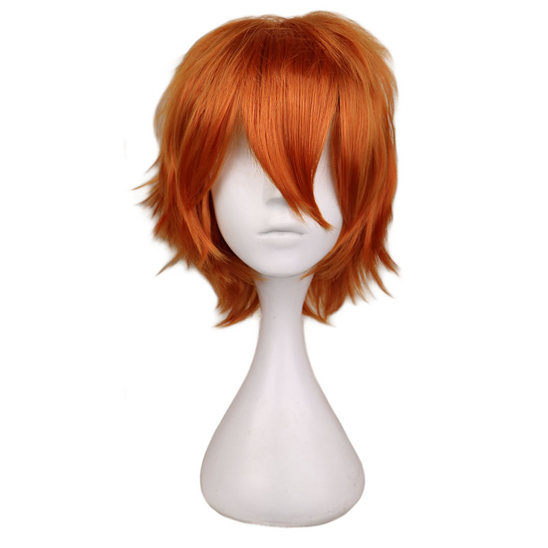 شعر مستعار برتقالي قصير للرجال - مراجعة Anime Cosplay Orange Hair وسعره