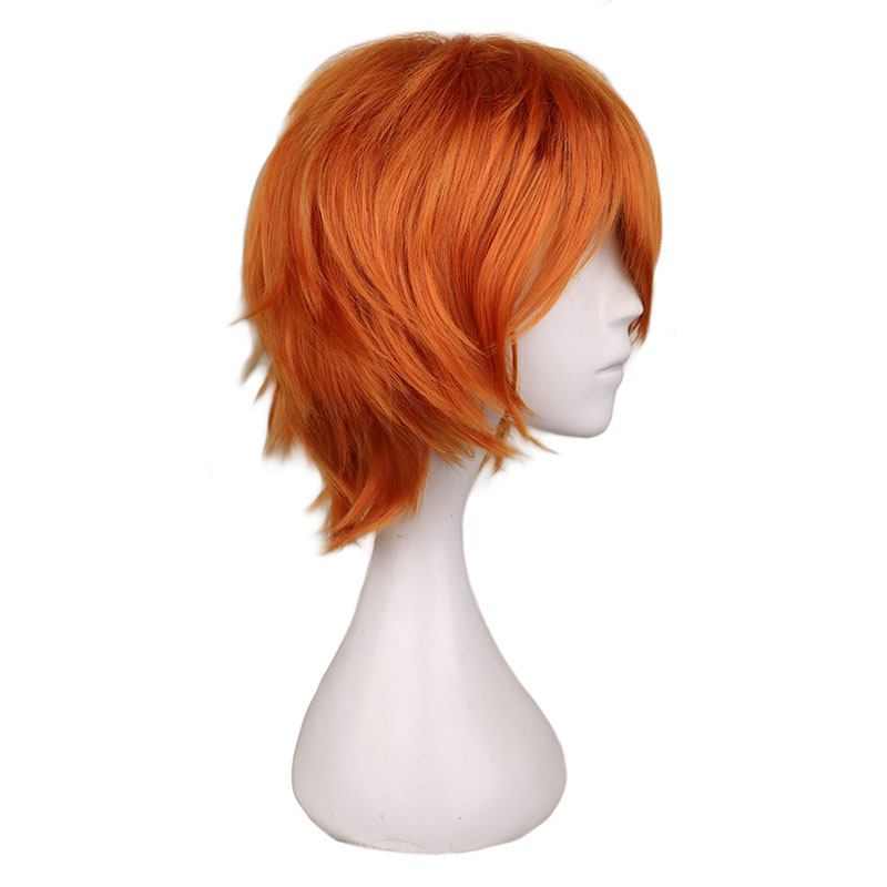 شعر مستعار برتقالي قصير للرجال - مراجعة Anime Cosplay Orange Hair وسعره