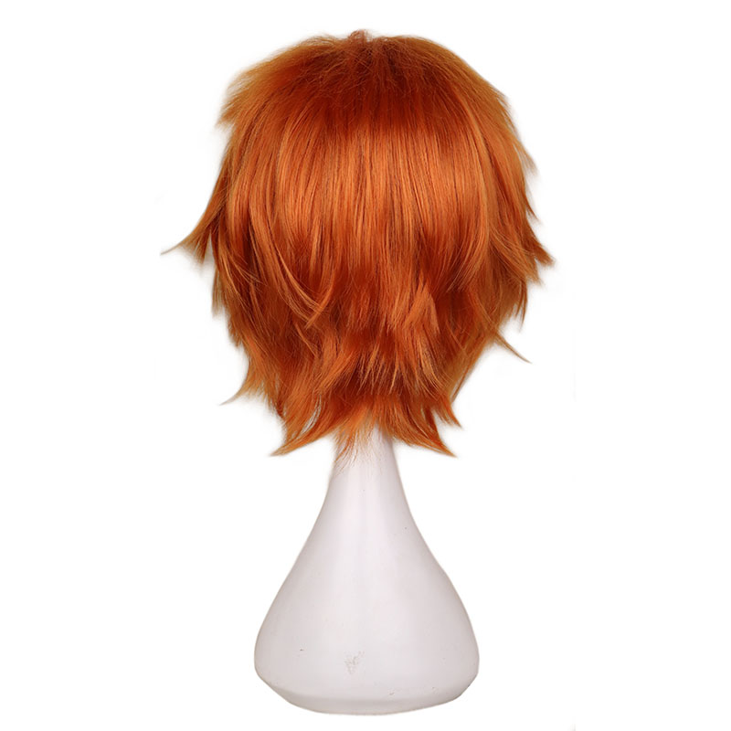 شعر مستعار برتقالي قصير للرجال - مراجعة Anime Cosplay Orange Hair وسعره