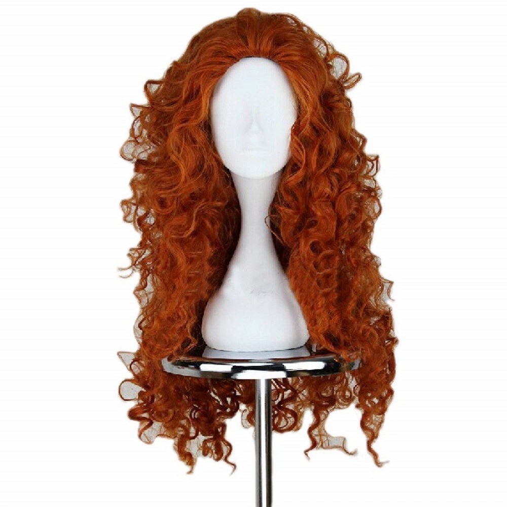شعر مستعار طويل برتقالي مجعد ل - مراجعة Anime Cosplay Orange Hair وسعره