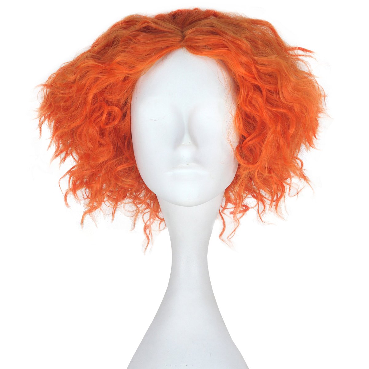 شعر مستعار قصير مجعد برتقالي ل - مراجعة Anime Cosplay Orange Hair وسعره