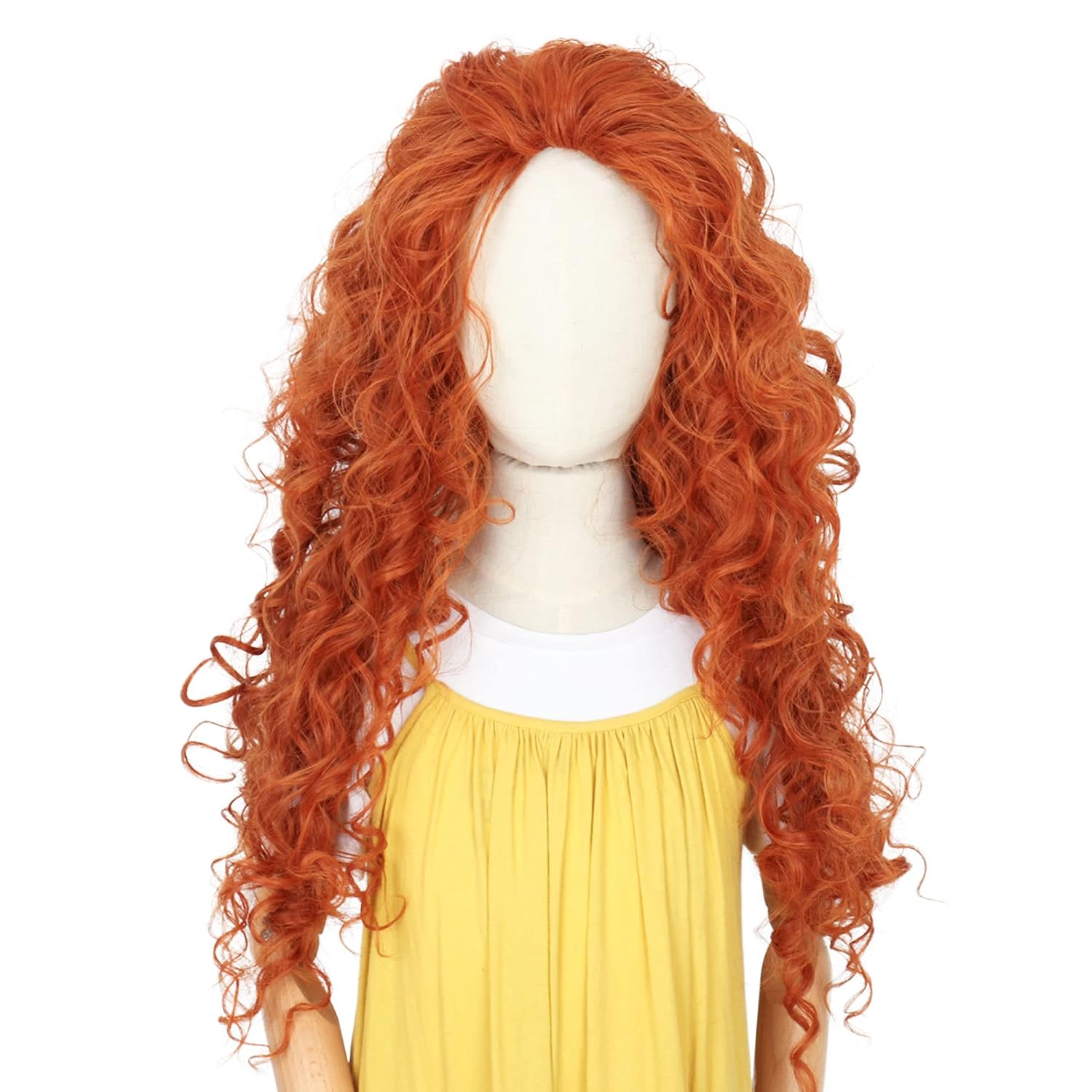 شعر مستعار طويل برتقالي مجعد ل - مراجعة Anime Cosplay Orange Hair وسعره