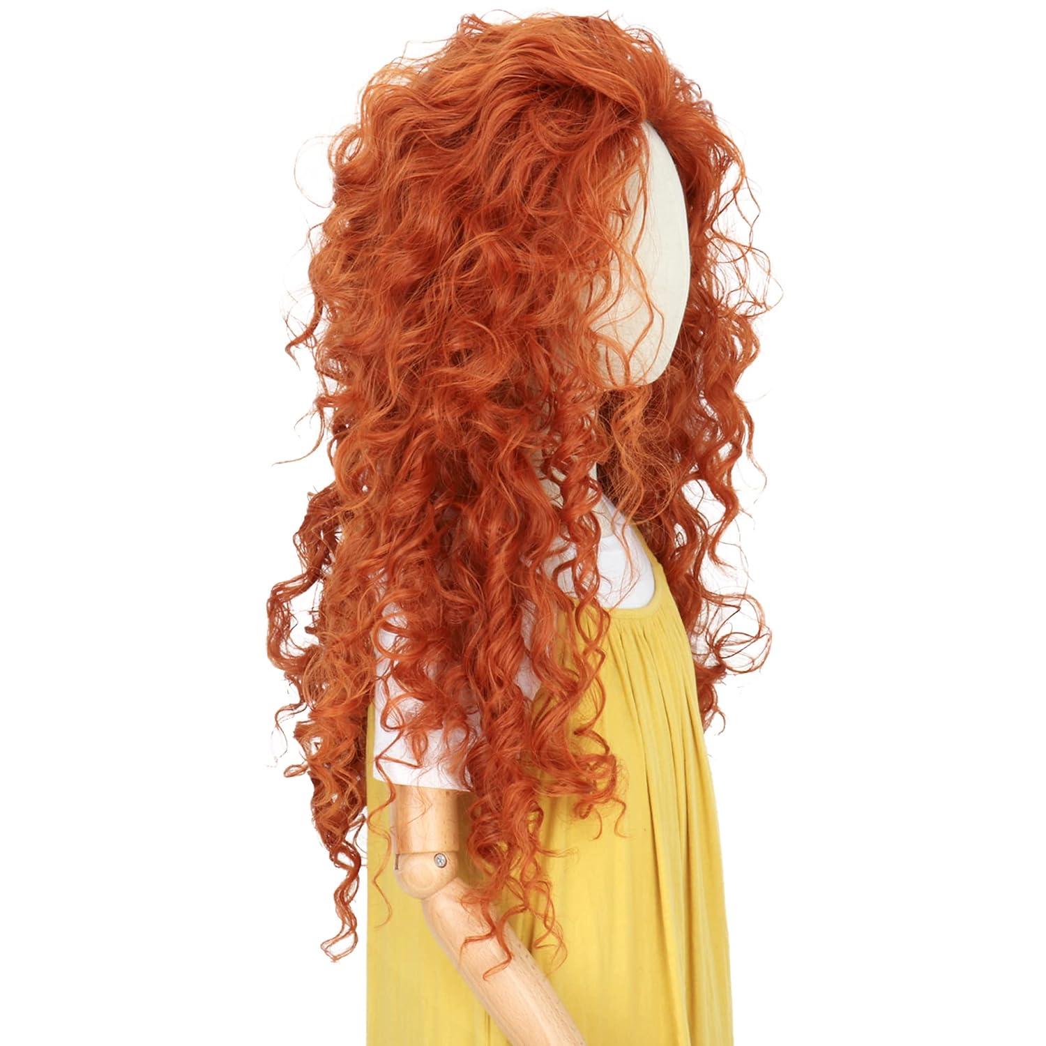 شعر مستعار طويل برتقالي مجعد ل - مراجعة Anime Cosplay Orange Hair وسعره