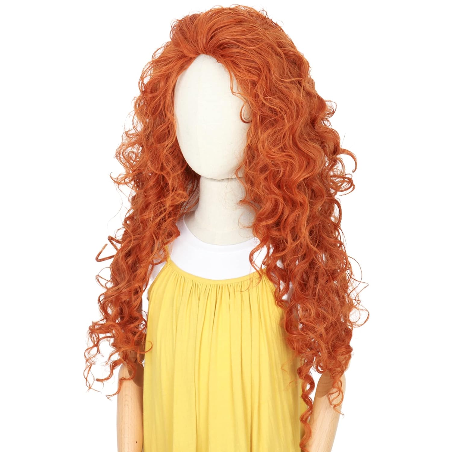 شعر مستعار طويل برتقالي مجعد ل - مراجعة Anime Cosplay Orange Hair وسعره