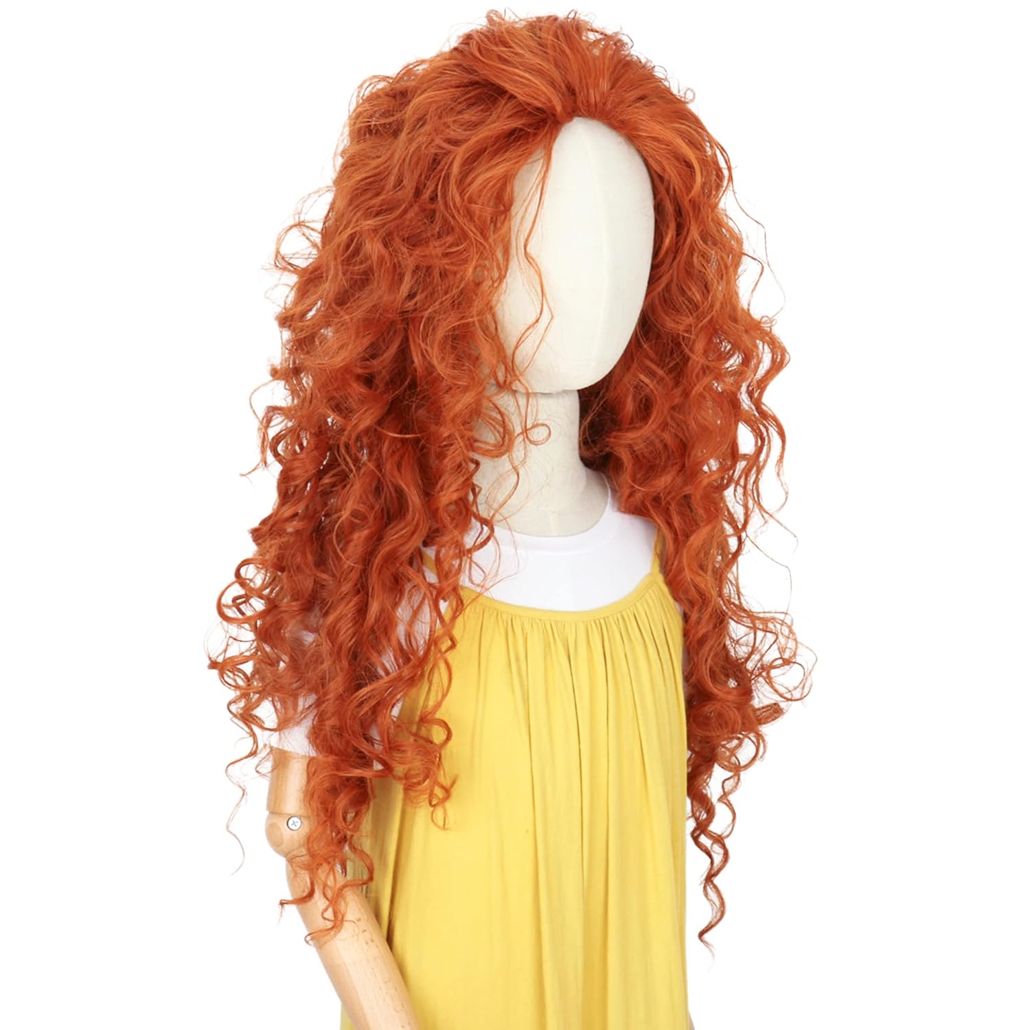 شعر مستعار طويل برتقالي مجعد ل - مراجعة Anime Cosplay Orange Hair وسعره