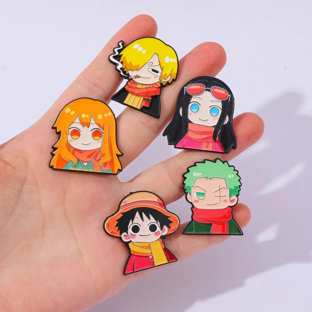 5 قطع دبابيس معدنية مطلية بالم - مراجعة Anime Cosplay Luffy وسعره