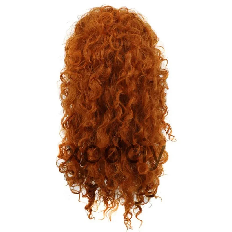 شعر مستعار صناعي طويل مجعد برت - مراجعة Anime Cosplay Orange Hair وسعره