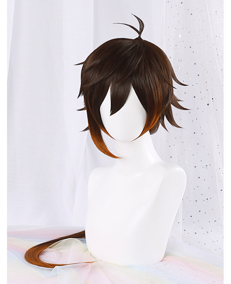 عالية الجودة لعبة Genshin تأثي - مراجعة Anime Cosplay Orange Hair وسعره