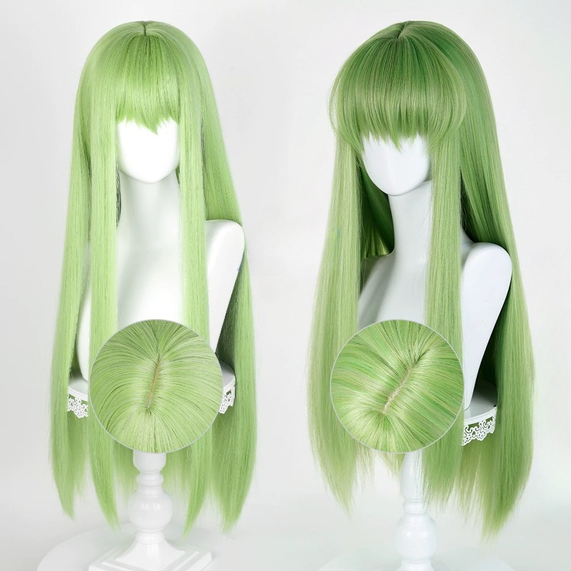 شعر مستعار أخضر طويل صناعي لشخ - مراجعة Anime Cosplay Long Hair وسعره