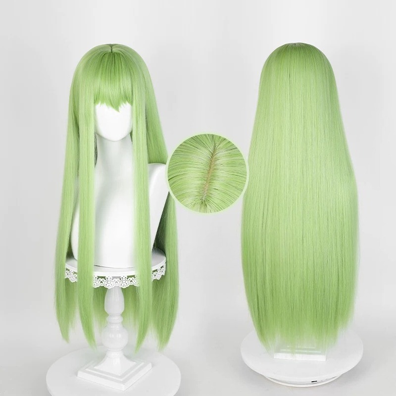 شعر مستعار أخضر طويل صناعي لشخ - مراجعة Anime Cosplay Long Hair وسعره