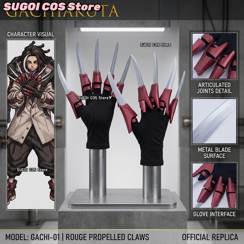 قفازات أصابع على شكل مخلب لشخص - مراجعة Anime Cosplay Armor وسعره