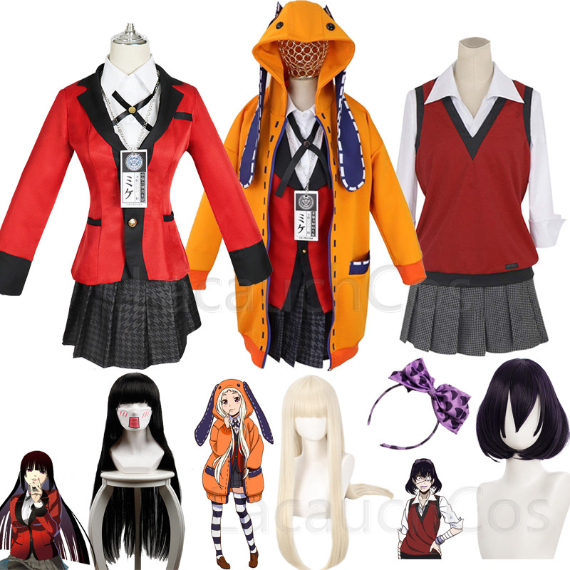 Jabami Yumeko تأثيري القهري مق - مراجعة Anime Cosplay Kakegurui وسعره