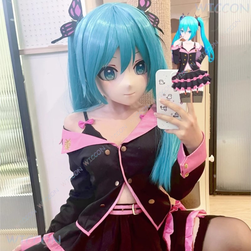 Kigurumi أنثى قناع الوجه أنيمي - مراجعة Anime Cosplay Diy وسعره
