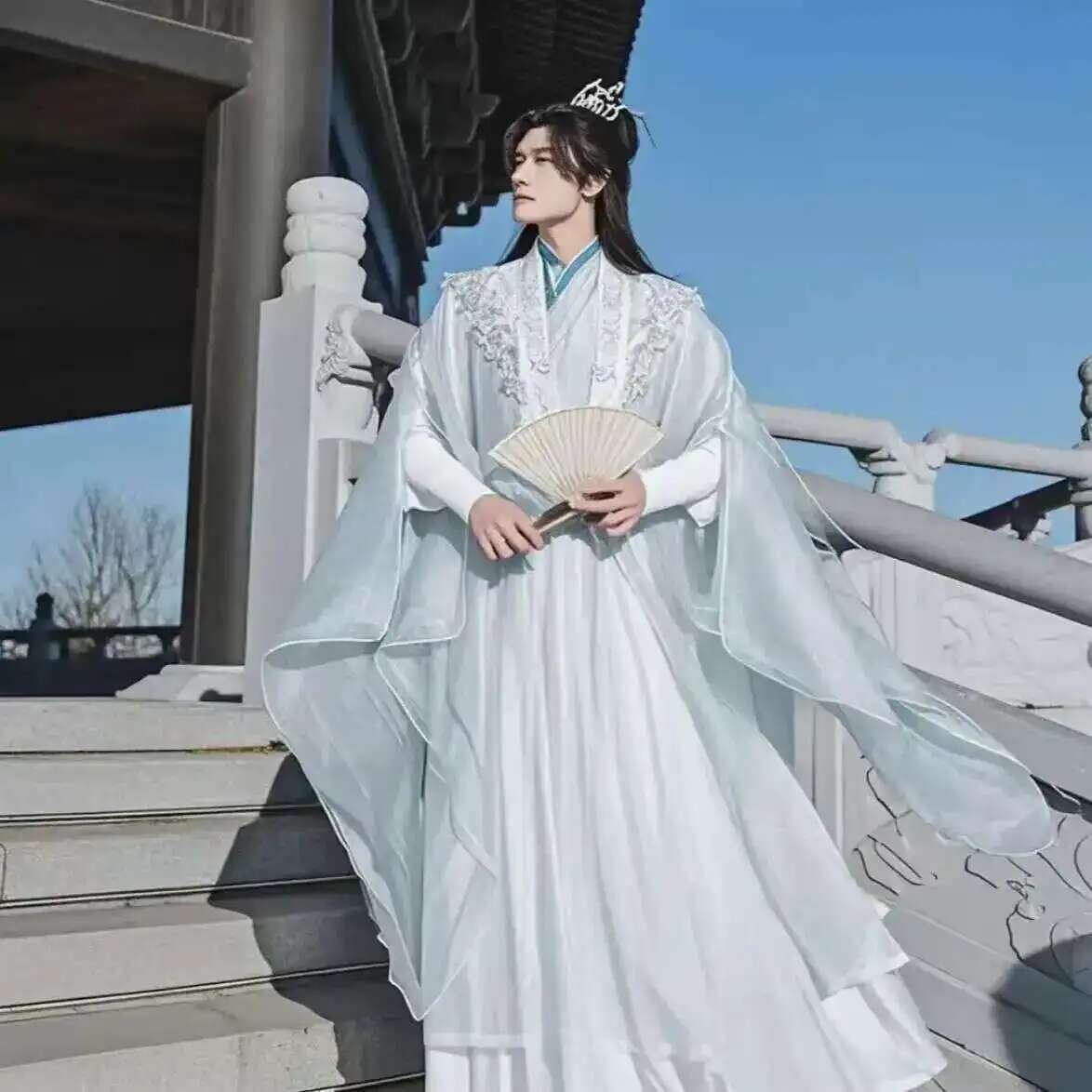 حجم كبير 3XL Hanfu الرجال الصي - مراجعة Anime Cosplay Dress For Men وسعره